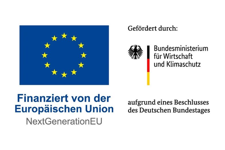 Logo of the Federal Ministry for Business Studies and Climate Protection and the EU